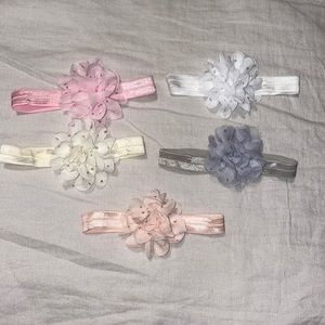 Flower glitter baby bows